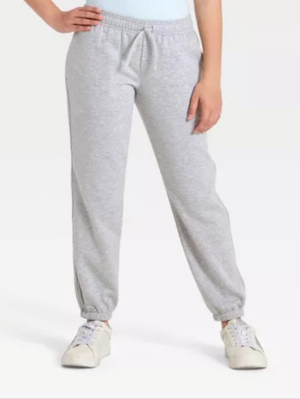 All In Motion Active Comfort Fleece MId-Rise Jogger Pants Heather Gray Large